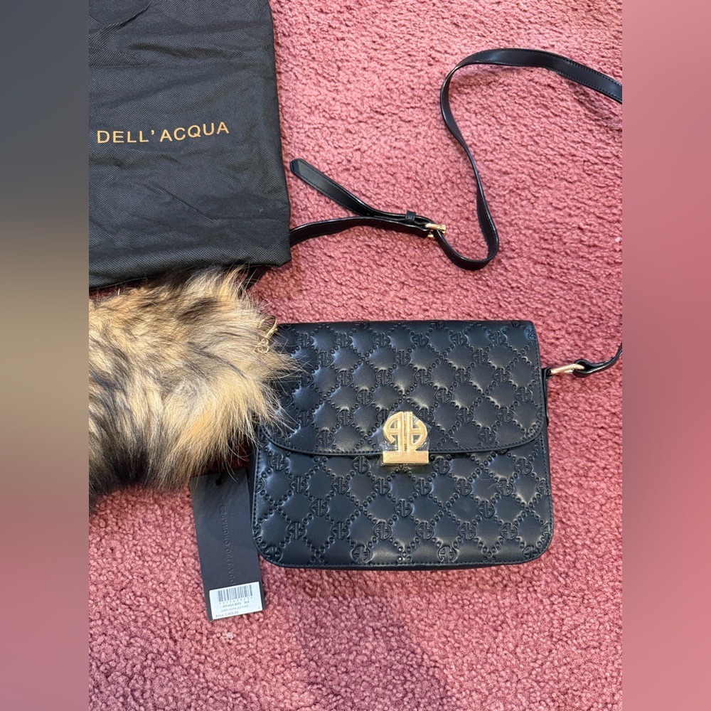 NWT Alessandro Dell'Acqua Black Quilted Women's Bag - Picture 10 of 14